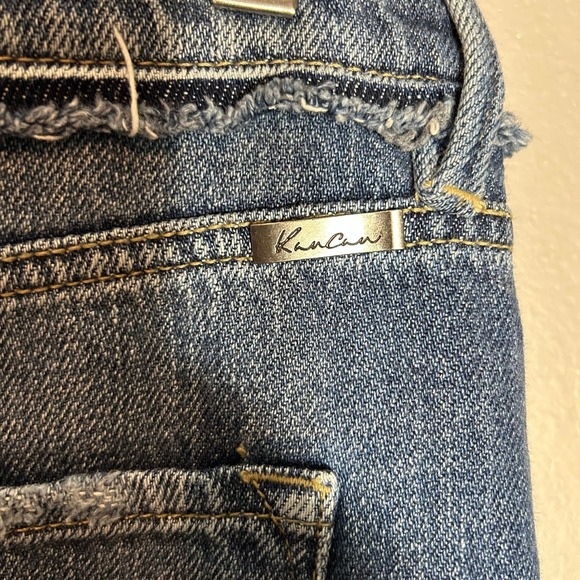 Kancan Denim Joggers High Rise Elastic Cuff Distressed Blue Jeans 27 - Picture 6 of 10